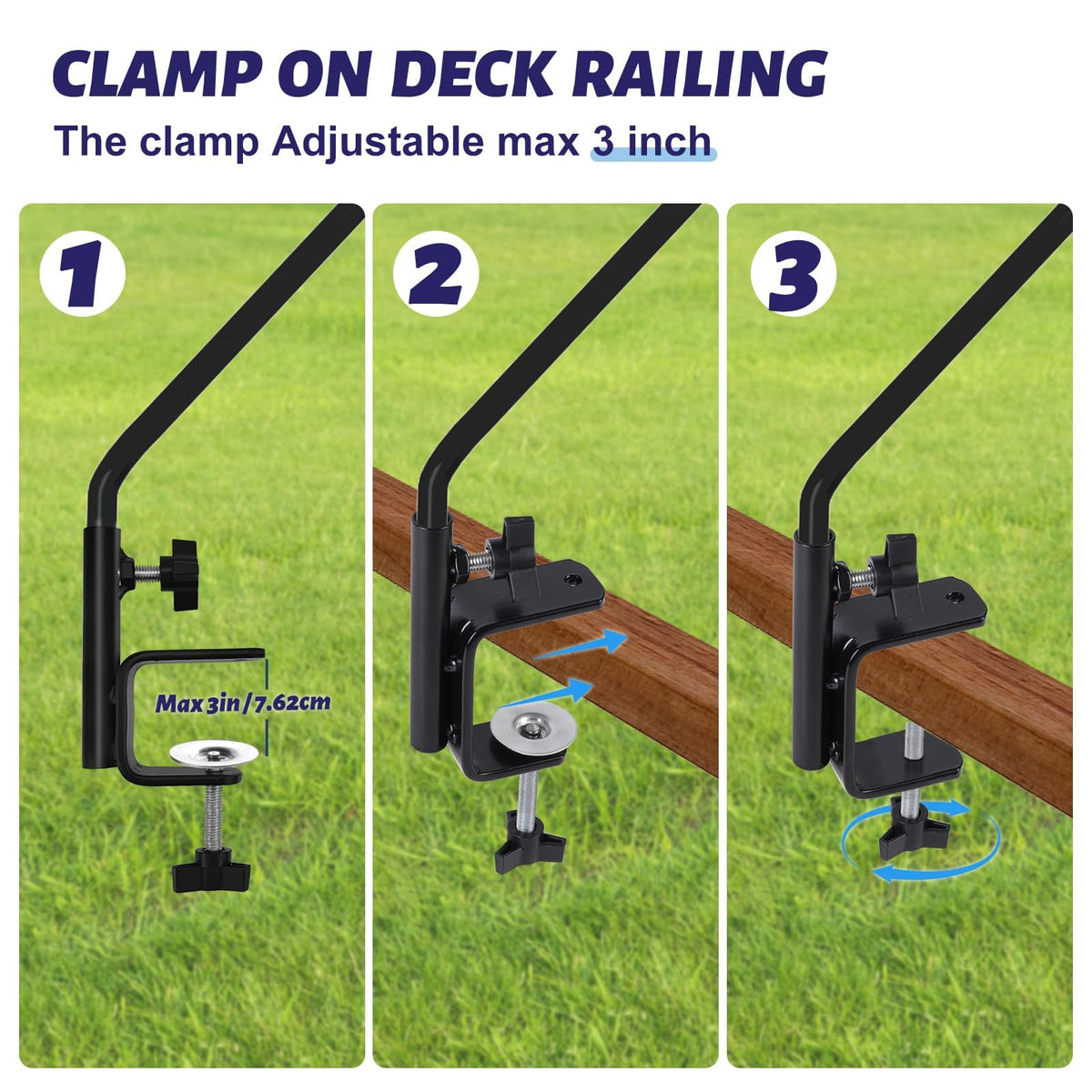 ERYTLLY heavy-duty steel with black powder coating for outdoor use