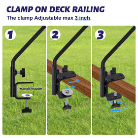 ERYTLLY heavy-duty steel with black powder coating for outdoor use
