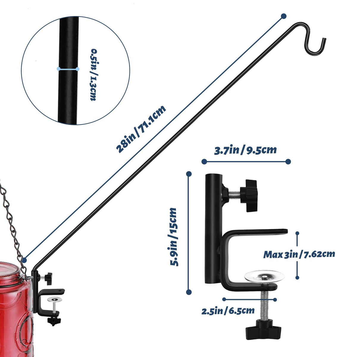ERYTLLY included screws simplify installation on rails or posts