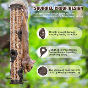 ERYTLLY Transparent tube shows seed levels at a glance, aiding refills