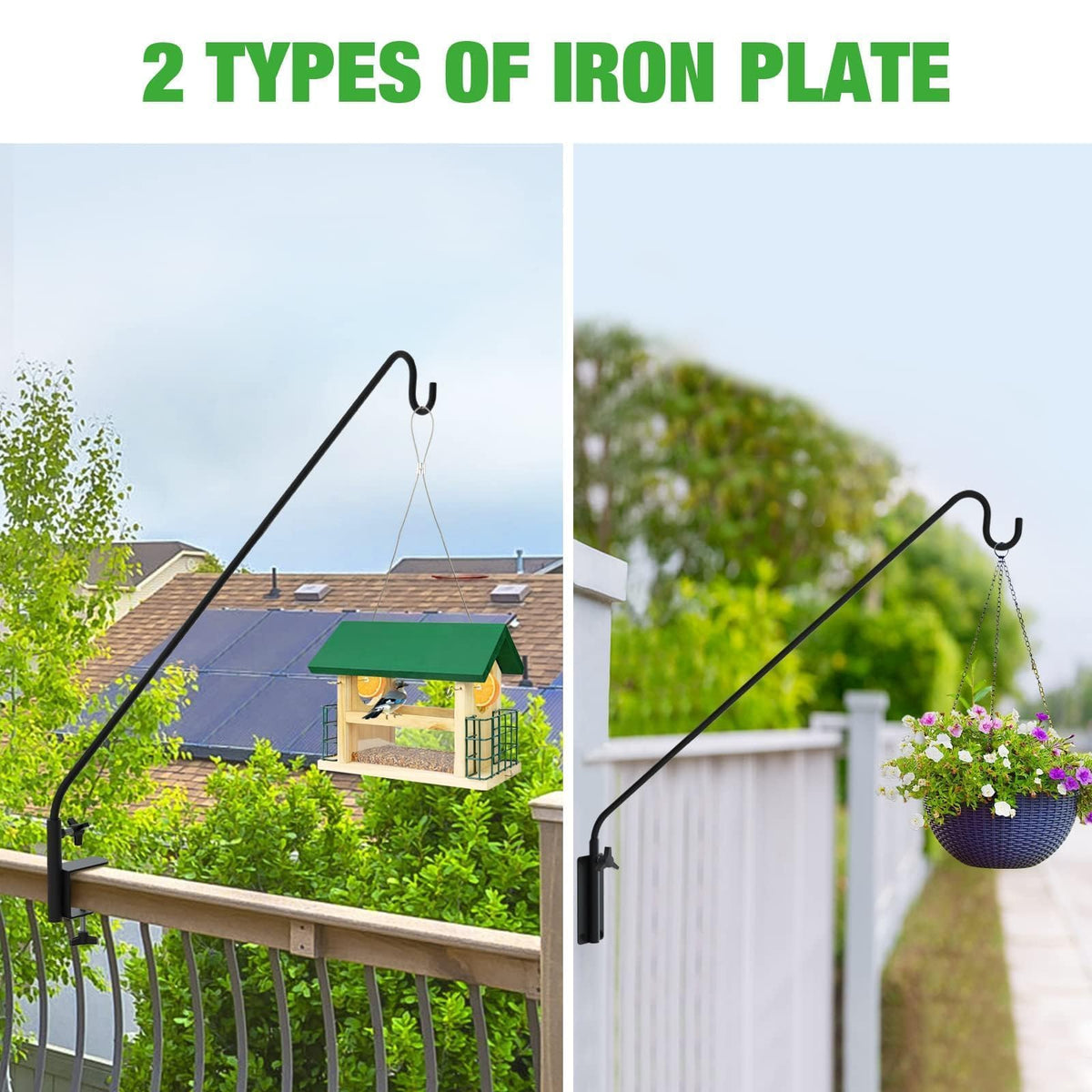 ERYTLLY multi-purpose hanging hook supports wind chimes, lanterns, and planters.
