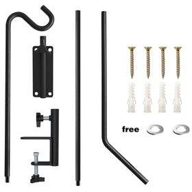 ERYTLLY weatherproof black powder-coated steel construction lasts outdoors.
