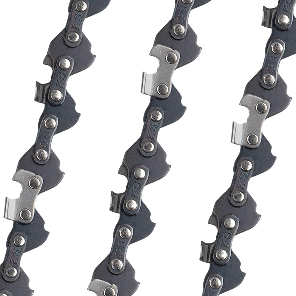 E & S chain with hard chrome plating resists wear during long cuts