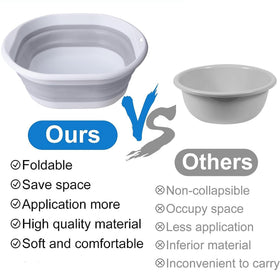 Car-wash or camping use with versatile collapsible basin
