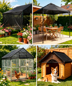 e.share shade cloth with reinforced corner grommets for secure setup