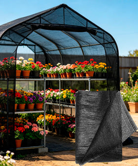 e.share sun shade cloth 10x6.5 ft provides balanced light for garden plants.