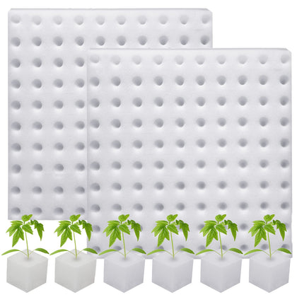Eshylala hydroponic sponge 200-pack for seed starting in soilless systems.