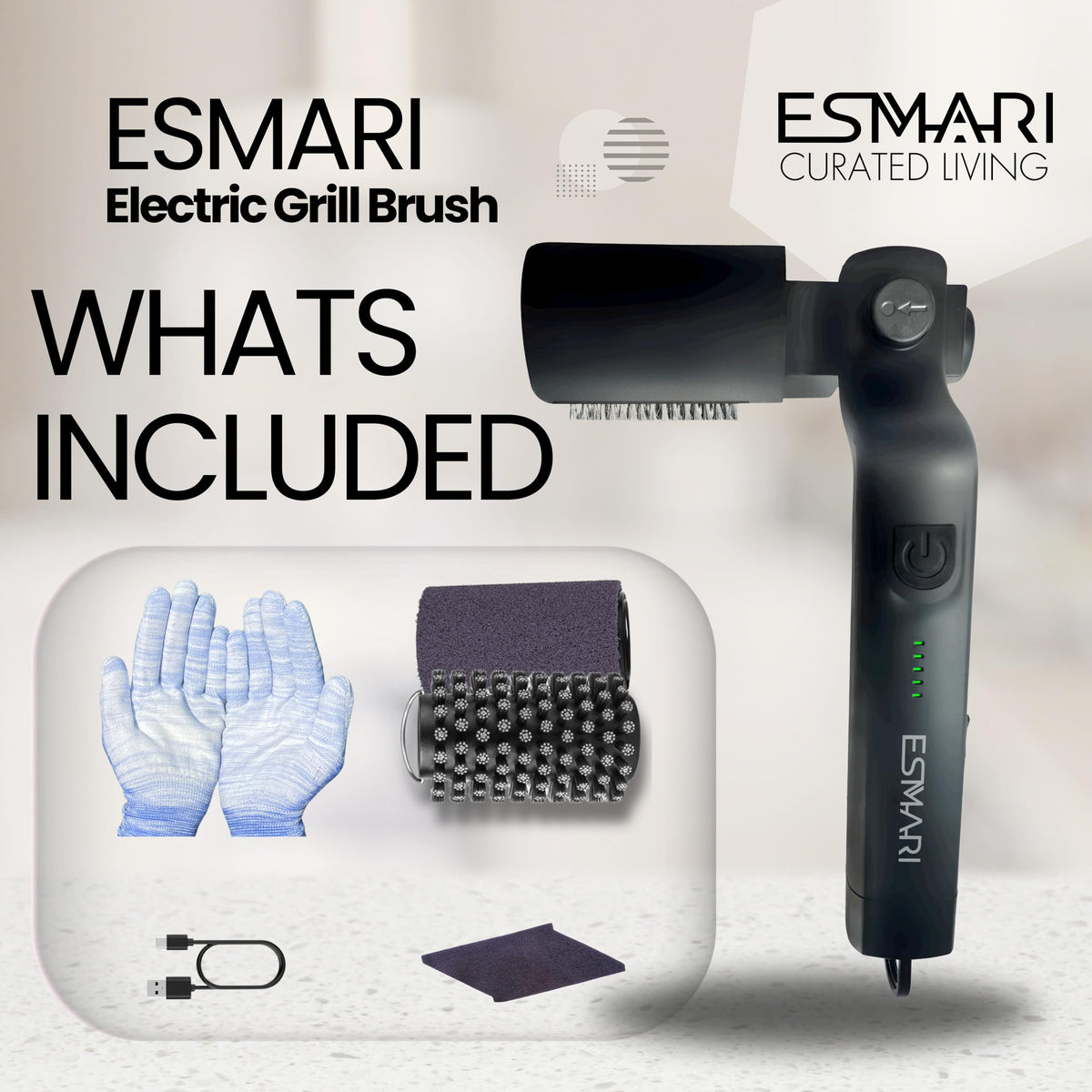 Esmari brush delivers 90+ minutes runtime with USB-C recharge.