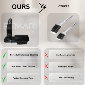 No loose bristles; Esmari bristles stay firmly anchored during scrubbing.