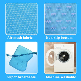 Esme L&H booster seat used in indoor and outdoor inflatable tubs