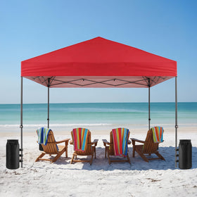 Compact, portable Esmorah canopy sandbags designed for easy storage