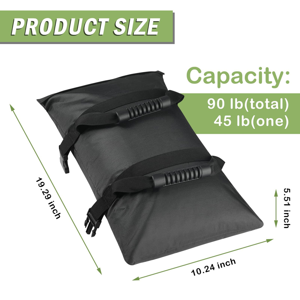 45-pound filled weight for Esmorah base bags to secure outdoor furniture safely.