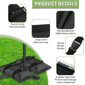 Soft-grip handles on Esmorah base weights simplify moving and positioning.
