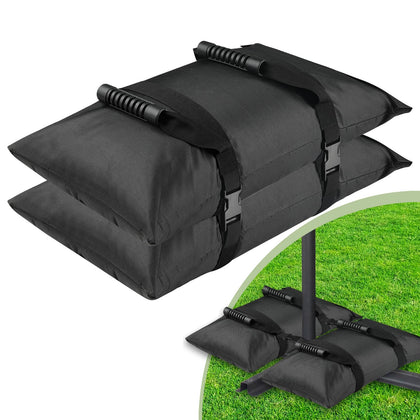 Esmorah umbrella base weights with two grips for easy maneuvering and stable setup