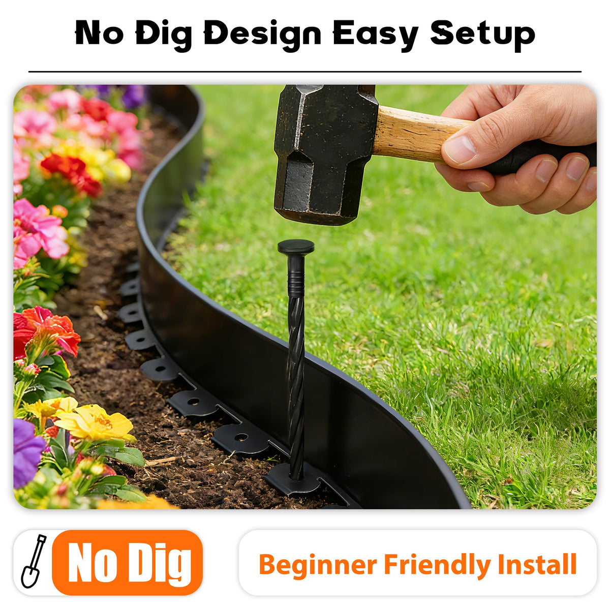 ESOHOT 4-inch border defines flower beds and lawn perimeters precisely