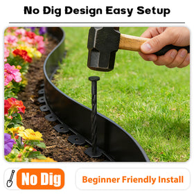 ESOHOT 4-inch border defines flower beds and lawn perimeters precisely