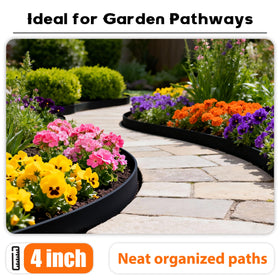 ESOHOT edging adapts to curves for rounded garden layouts