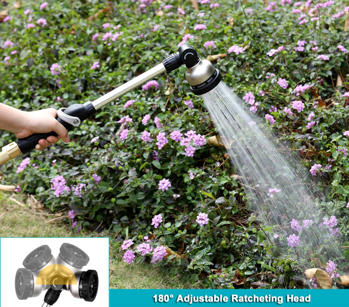 ESOW garden wand with 9 watering patterns for versatile tasks.