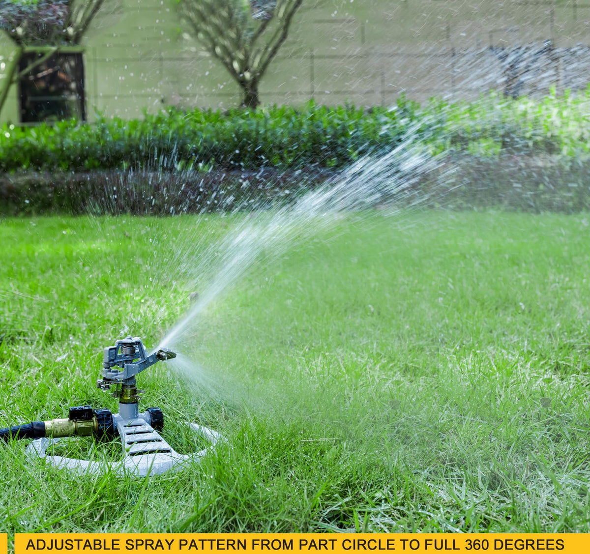 ESOW adjustable spray pattern from 20 to 360 degrees for flexible watering.