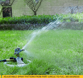 ESOW adjustable spray pattern from 20 to 360 degrees for flexible watering.