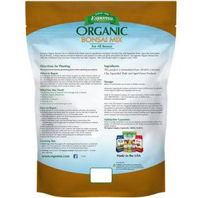 Espoma Bonsai Soil fast-draining ceramic material supports air and moisture balance.