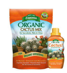 Espoma Cactus Soil Mix 8 qt bag for potting succulents with improved drainage