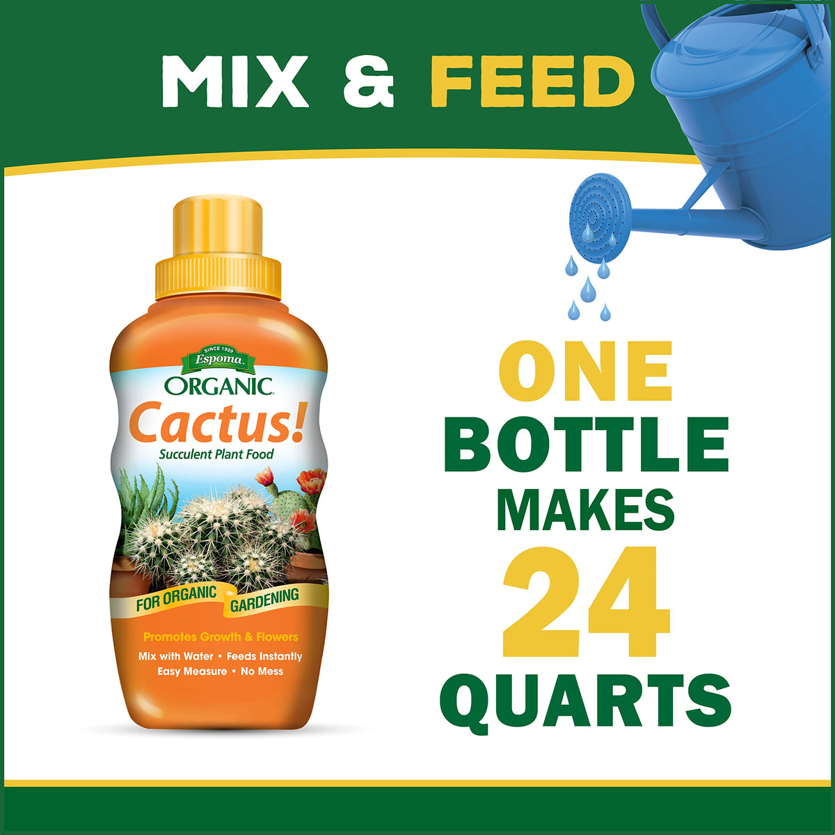 Espoma cactus fertilizer application demonstrates feeding for new growth