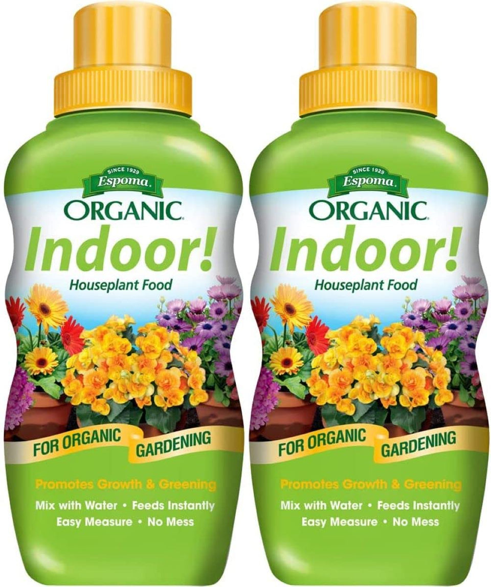 Espoma Indoor Liquid Plant Food bottle pour supports easy feeding for thriving houseplants