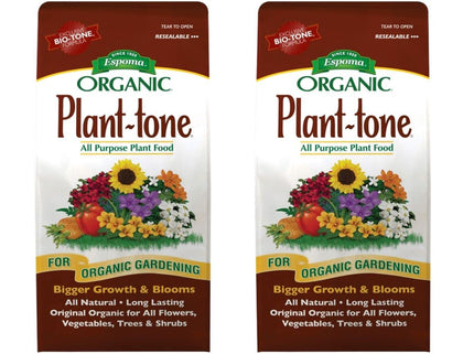 Espoma Plant-Tone 5-3-3 bag front with long-lasting organic nutrients.