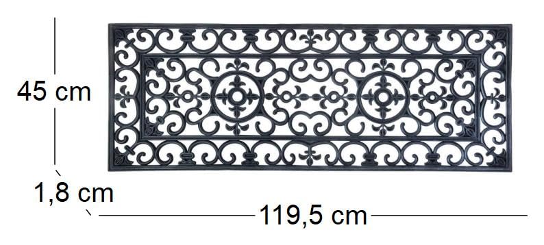 Esschert Design rubber long doormat, easy hose-clean, quick rinse keeps entryway neat.