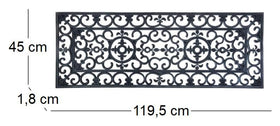Esschert Design rubber long doormat, easy hose-clean, quick rinse keeps entryway neat.