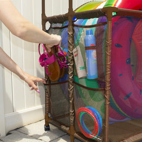 Essentially Yours rolling bin with lockable wheels for stable use.