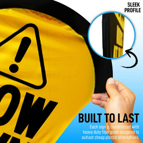 Essentially Yours safety sign with weighted base for stable setup