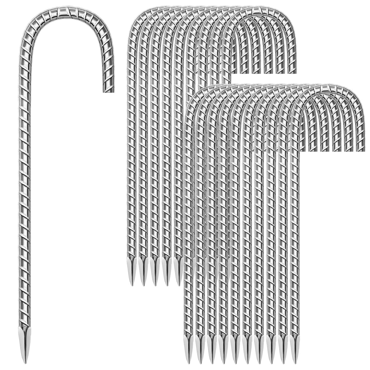 ESSFF 20-pack ground stake 12in for stable tent and fence anchoring