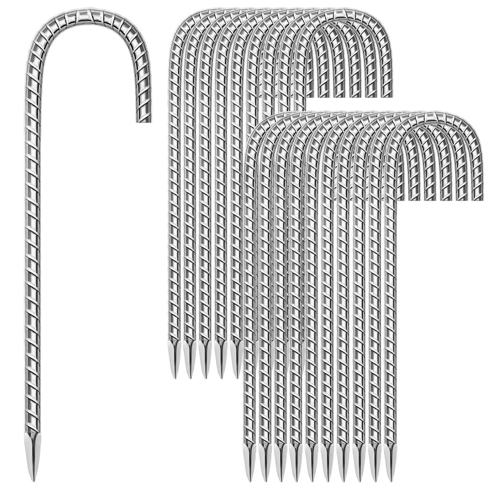 ESSFF 20-pack ground stake 12in for stable tent and fence anchoring