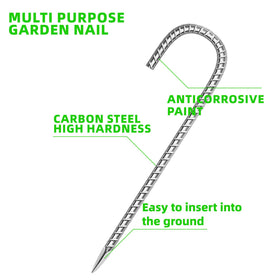 ESSFF J-shape ground anchor provides reliable soil insertion for tough terrain