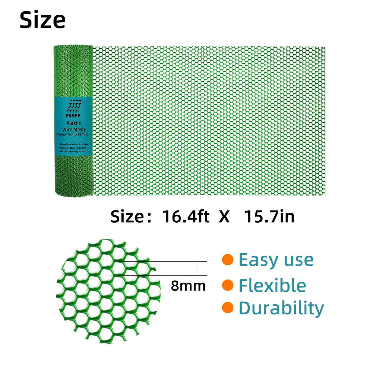ESSFF decorative green mesh fence enhances garden aesthetics while protecting boundaries.
