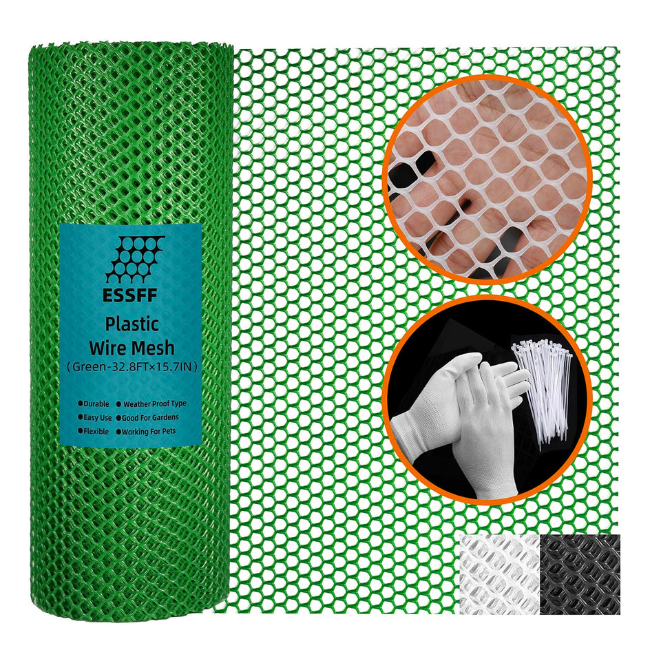 ESSFF green netting roll close-up showing durable outdoor mesh.