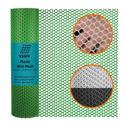 ESSFF Pet and Garden Safeguard roll in green netting for versatile outdoor fencing.