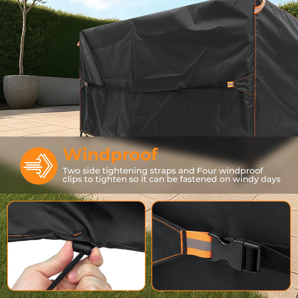 ESSORT cover buckles secured tightly to resist wind and rain