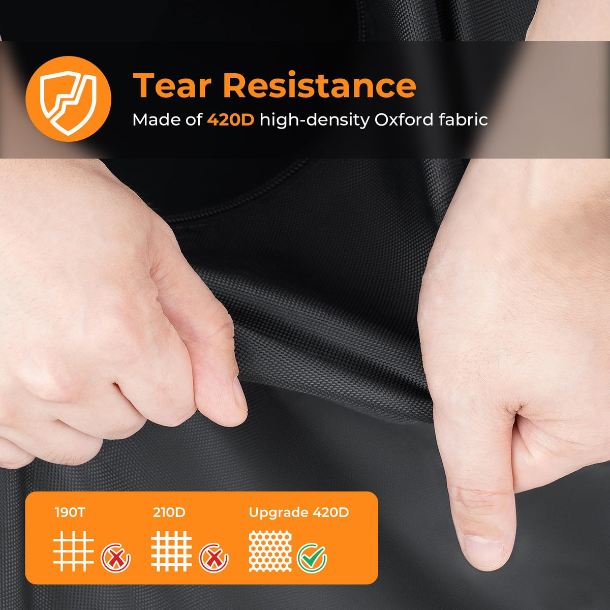 Support rods prevent water pooling on the ESSORT cover