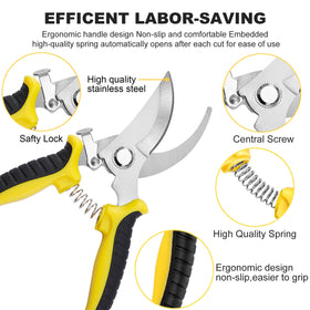 ESTARES ergonomic non-slip grips provide comfortable pruning sessions.