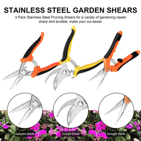 ESTARES spring-loaded pruning shears reduce hand fatigue during longer sessions.