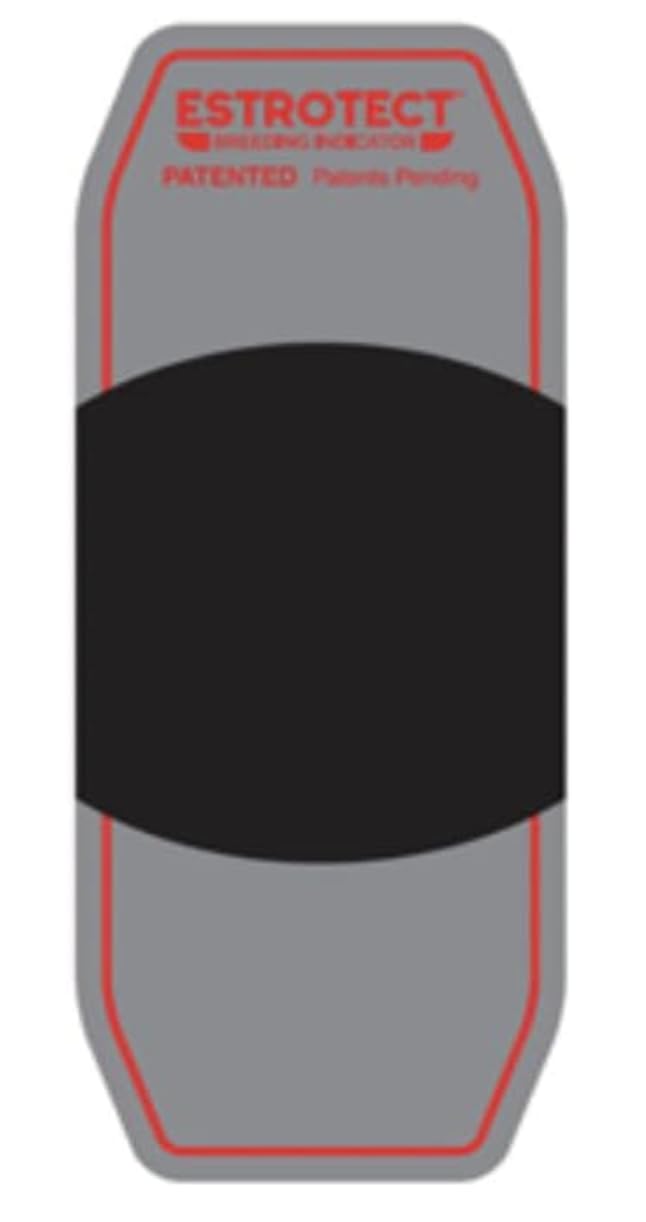 Estrotect heat detector red/orange indicator signals mounting activity for timing AI protocols