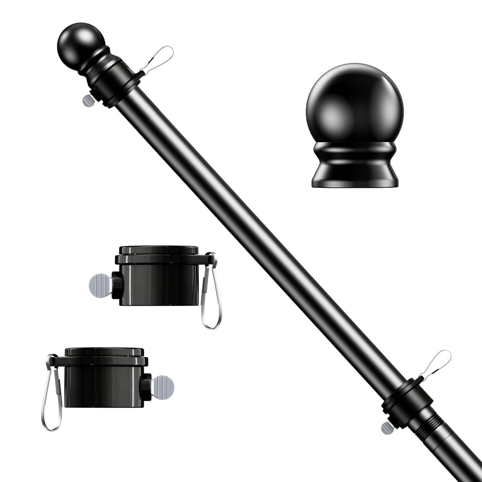 ESTTOP 6 ft flag pole exterior mount for durable outdoor display