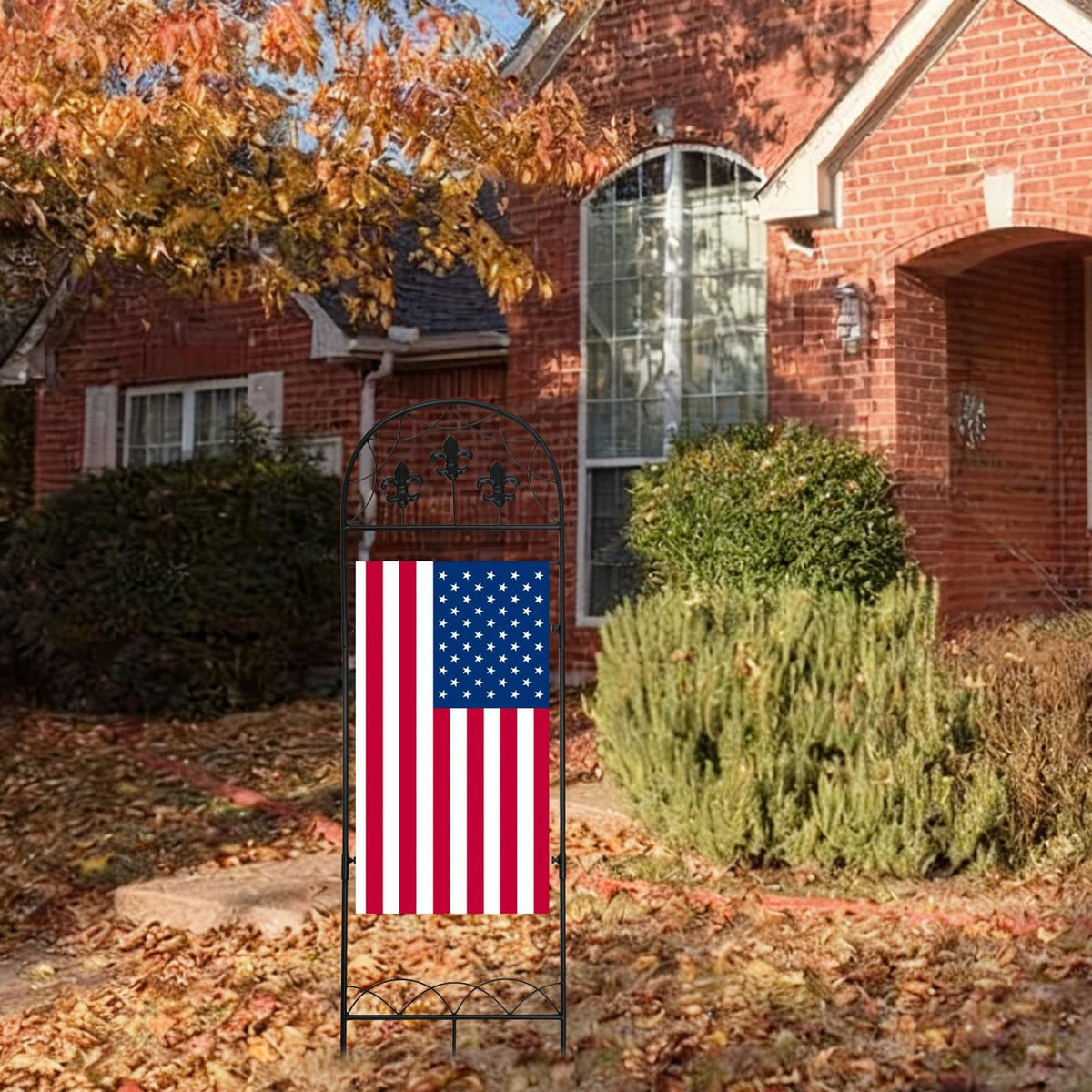 ESTTOP Christmas flag holder ready for festive outdoor decor