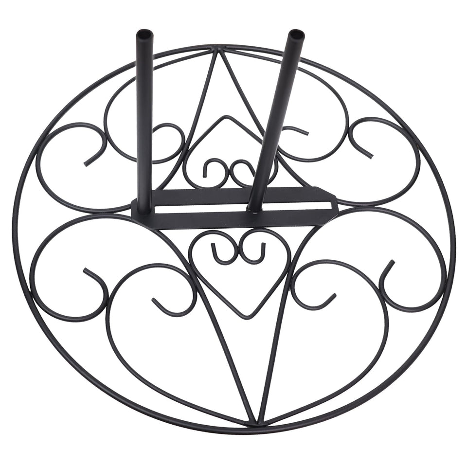 ESTTOP flag base heart shape front view for stable outdoor flag display