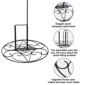 ESTTOP heavy-duty flag stand base with anti-rust coating resists rain and snow