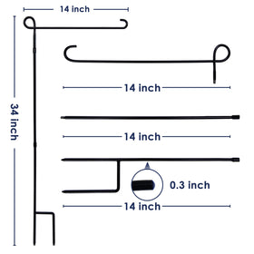 ESTTOP supports flags up to 12.5 inches wide for versatile displays
