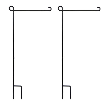 ESTTOP garden flag stand with thickened pole for stable outdoor display